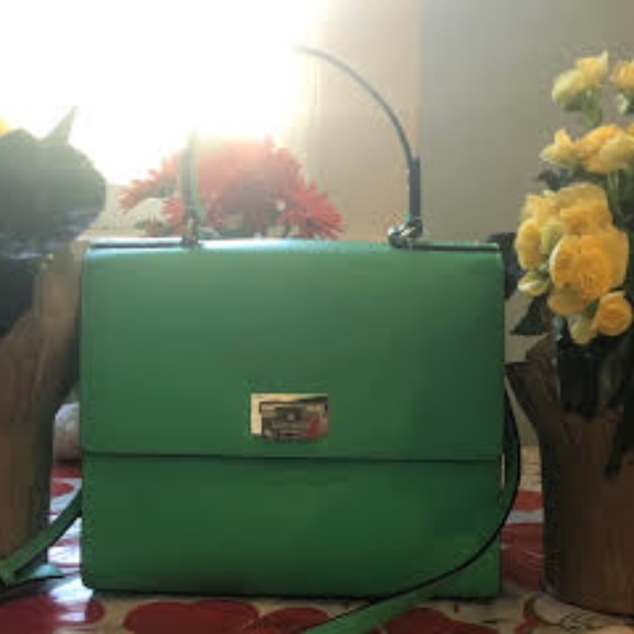 Green Kate Spade satchel with shoulder strap new - Picture 2 of 9